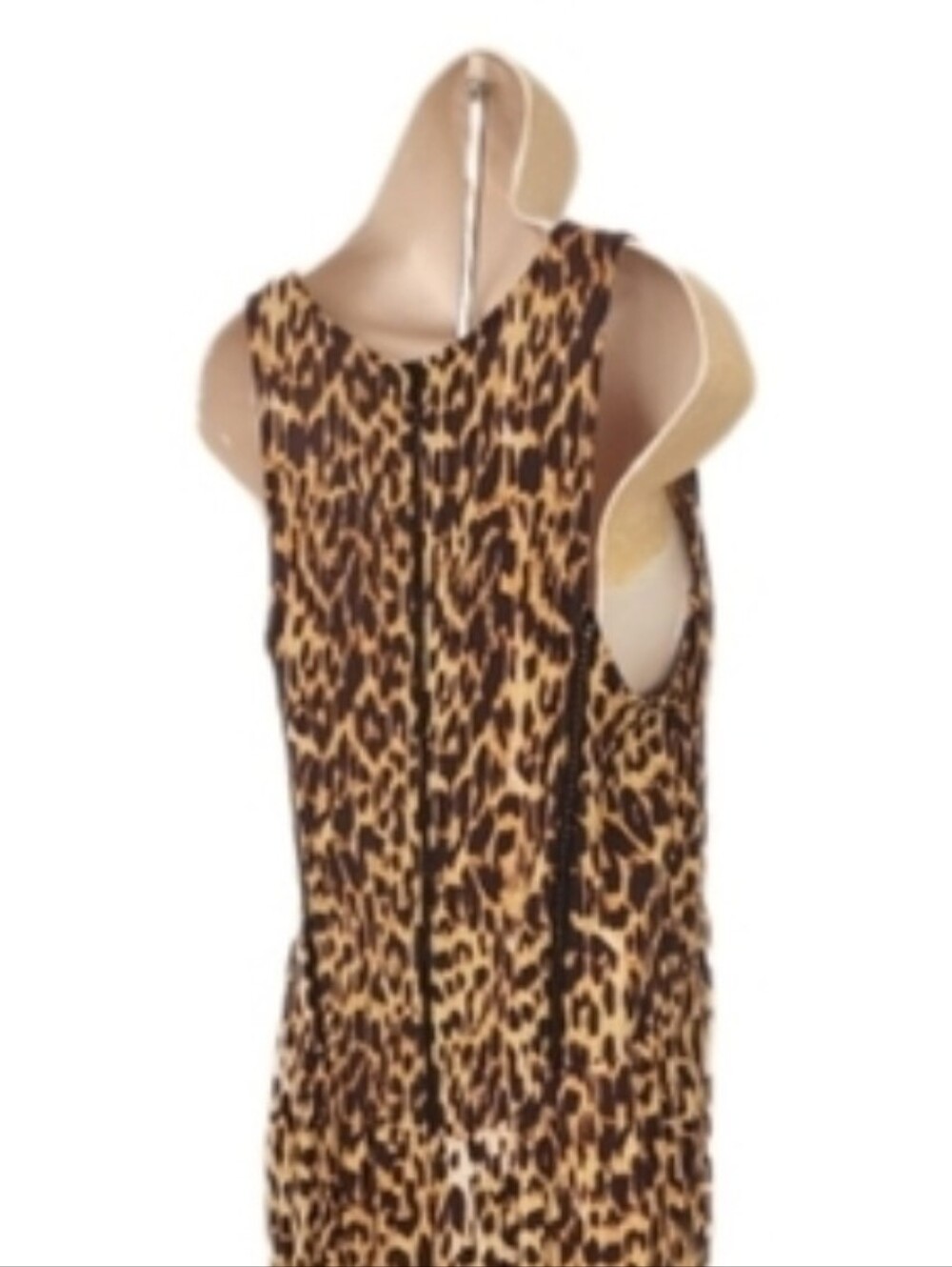 MINKPINK Dress Leopard Print 1/2 Button Down Slit Sides Loungewear Brown Size XS - Picture 14 of 16